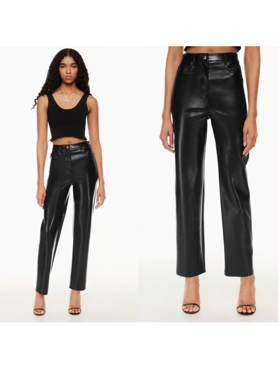 Wilfred Pants - Artizia Wilfred The Melina Vegan Leather Pants in Black Sz 6